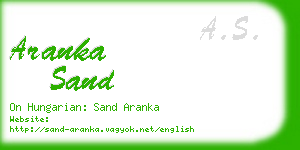 aranka sand business card